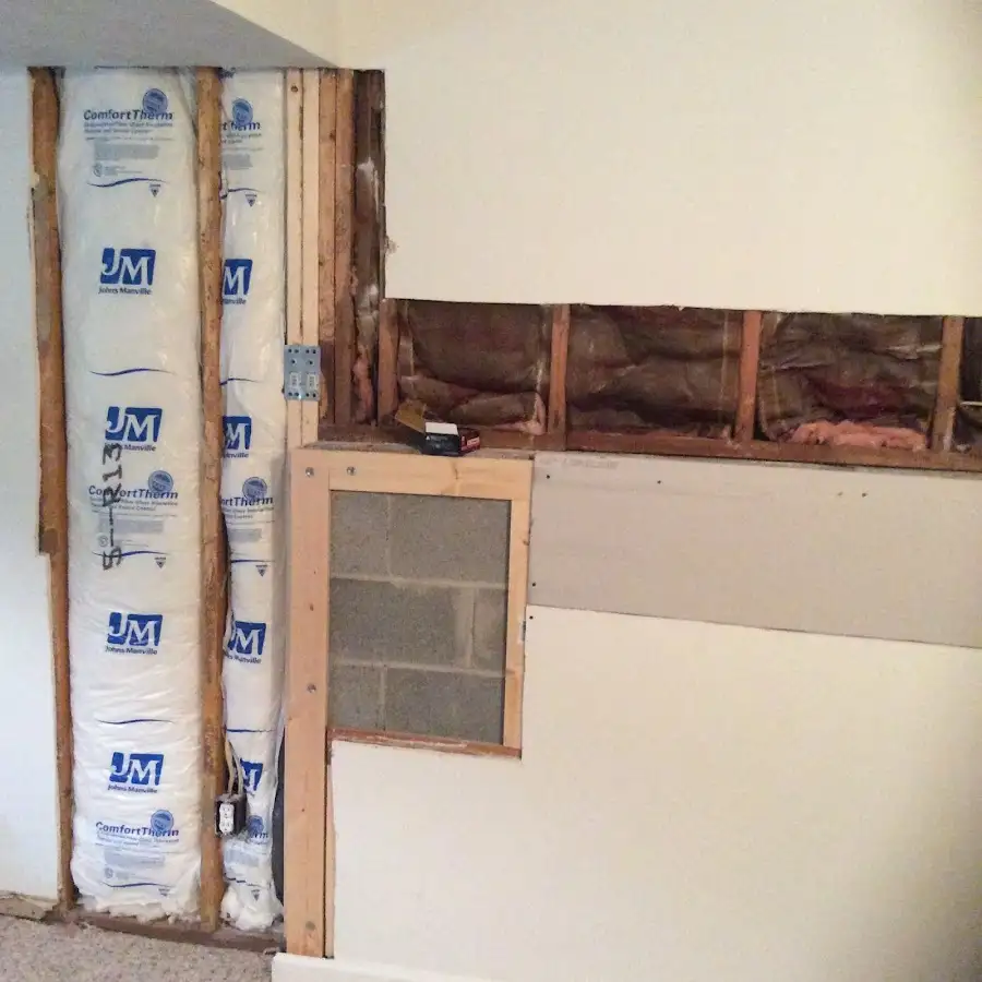 Wall insulation replacement during Contents Cleaning & Restoration in North Sewickley